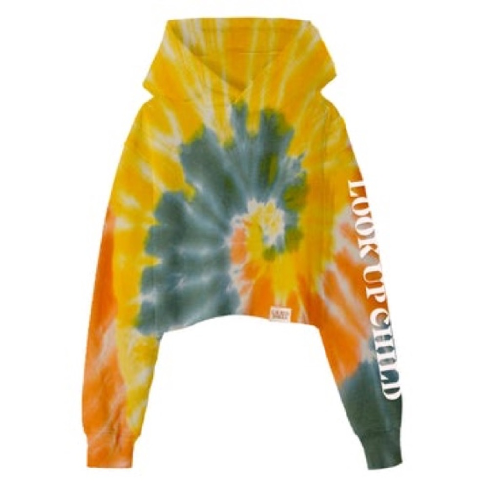 Lauren Daigle Look Up Child Cropped Hoodie Oversized Tie Dye